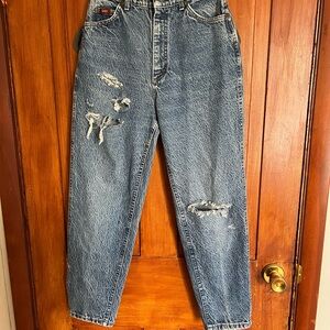 Lee Ripped High-Waist Tapered Jeans - Blue